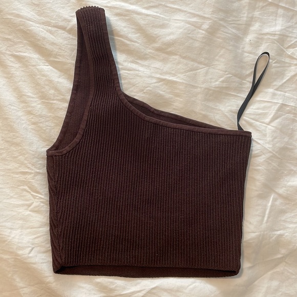 Aritzia Sculpt Knit One Shoulder Top - Picture 4 of 4